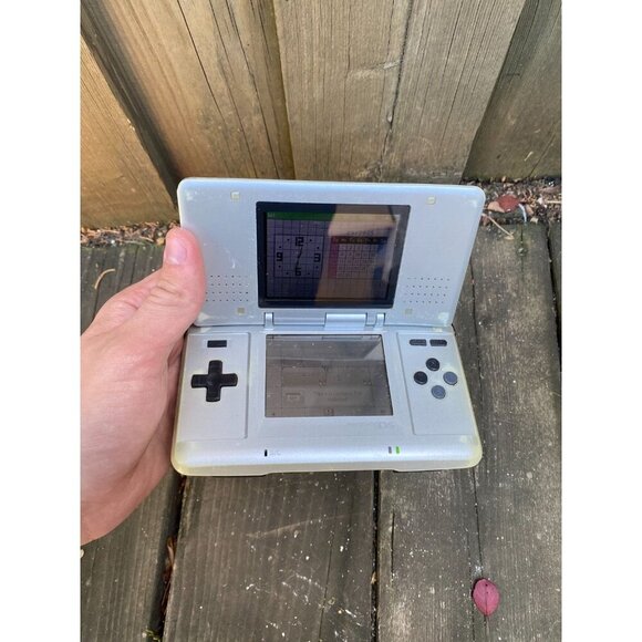 Nintendo DS Fat/NTR NTR-001 Silver Tested Heavy Wear - Picture 5 of 6